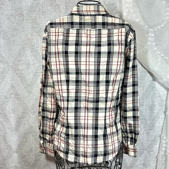 Lauren ralph lauren plaid ruffle front button down shirt size S - Picture 8 of 8